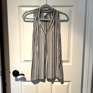 ❄️ Sale! Max Studio Striped Tank Top in Blue and Gray. Size Small
